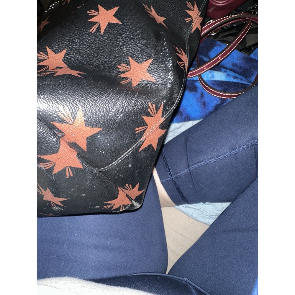 COACH LARGE CITY TOTE STAR CANYON PRINT COATED CANVAS BLACK W/STARS Ltd Edition - Picture 10 of 13